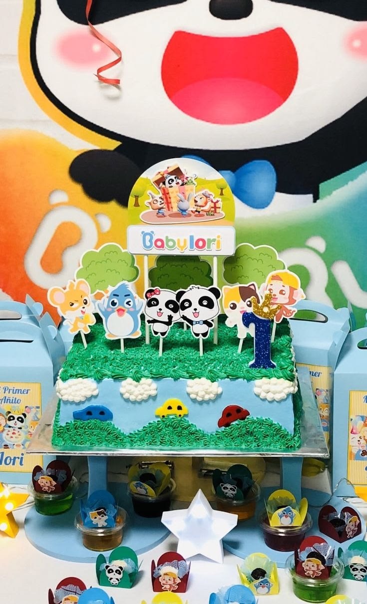 BabyBus birthday invitation design decorated with smiling bus, colorful balloons, clouds, and cartoon party theme