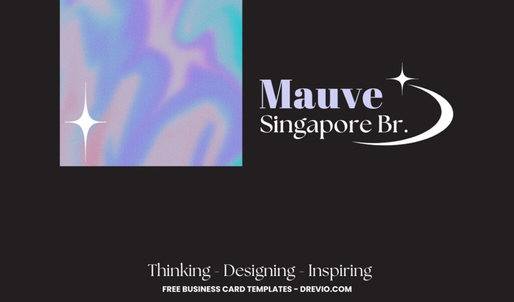 Creative Y2K Holo Business Card Templates - Editable Canva Templates with bold typefaces