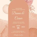 20+ Terracotta Pampas Grass Dried Canva Wedding Invitation Templates