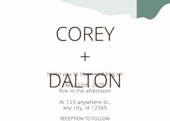 Free Editable Terracotta Floral Bouquet Wedding Invitation