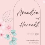 14+ Cream Watercolor Pink Flower Canva Wedding Invitation Templates