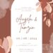 Free Editable Terracotta Magnolia Floral Wedding Invitation Templates