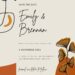 Free Editable Terracotta Abstract Shape Wedding Invitation