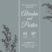 Free Editable Sage Hand Drawn White Black Wedding Invitation