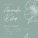 Free Editable Sage Leaves Line Drawing Wedding Invitation