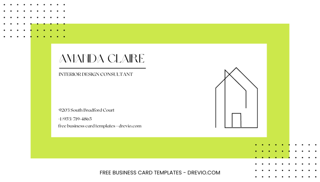 Minimal Interior Design Business Card Templates - Editable Canva Templates