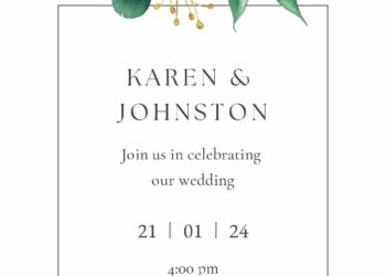 Free Editable Watercolor Rose Bud Flower Wedding Invitation