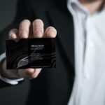 Stunning Black Marble Business Card Templates – Editable Canva Templates