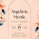 16+ Terracotta Floral watercolor Canva Wedding Invitation Templates