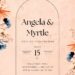 Free Editable Terracotta Floral watercolor Wedding Invitation