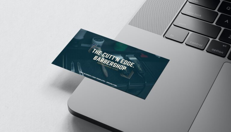 Sleek Barbershop Business Card Templates - Editable Canva Templates
