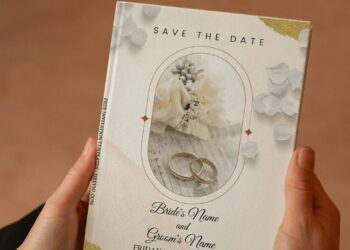 (Free Editable PDF) Aesthetic Botanical Wedding Invitation Templates with rustic gold background