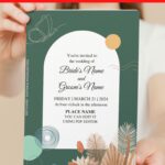 (Free Editable PDF) Soothing Garden Inspired Wedding Invitation Templates