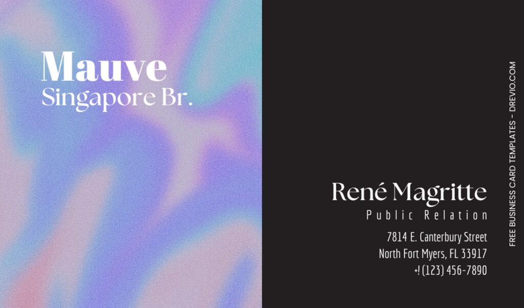 Creative Y2K Holo Business Card Templates - Editable Canva Templates with two tone design