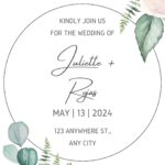 16+ Watercolor Light Pink Floral Canva Wedding Invitation Templates