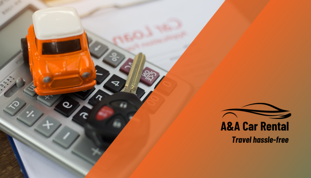 Car Rental Business Card Templates - Editable Canva Templates with red and orange accent