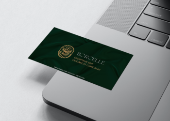 Bold And Simple Business Card Templates - Editable Canva Templates with pleated fabric background