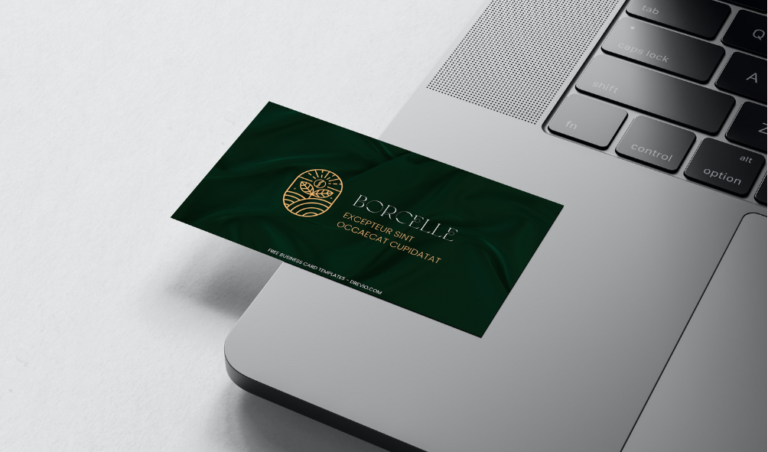 Bold And Simple Business Card Templates - Editable Canva Templates with pleated fabric background