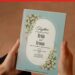 (Free Editable PDF) Soft & Muted Watercolor Floral Wedding Invitation Templates with simple rounded rectangle text box and frame