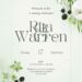 Free Editable Greenery Leaf Floral Watercolor Wedding Invitation