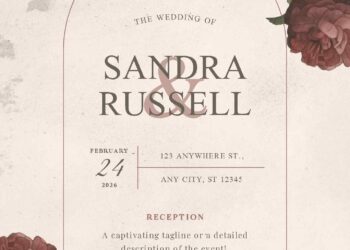 Free Editable Vintage Painting Flower Roses Wedding Invitation
