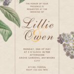 20+ Vintage White Floral Leaves Canva Wedding Invitation Templates
