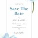 Free Editable Watercolor White Floral Wedding Invitation