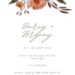 Watercolor Autumn Floral Canva Wedding Invitation Templates