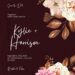 Free Editable Burgundy Watercolor Autumn Wedding Invitation
