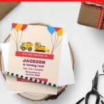 (Free Editable PDF) Adorable Construction Birthday Invitation Templates