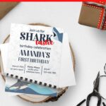 (Free Editable PDF) SHARK-TASTIC Birthday Invitation Templates