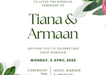 Free Editable Watercolor Green Leaves White Floral Wedding Invitation