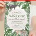 (Free Editable PDF) Watercolor Wild One Birthday Invitation Templates with watercolor tiger