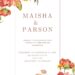 Free Editable Fall Watercolor Bouquet Wedding Invitation
