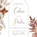 Free Editable Vintage Autumn Watercolor Wedding Invitation