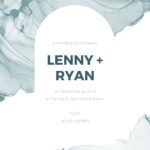 14+ White Splash Ink Waves Canva Wedding Invitation Templates