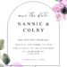 Watercolor Anemone Eucalyptus Canva Wedding Invitation Templates