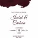 Free Editable Burgundy Watercolor Splash Wedding Invitation