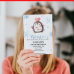 (Free Editable PDF) Magical Winter Onederland Birthday Invitation Templates
