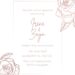 Free Editable Metallic Monoline Rose Gold Wedding Invitation