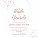 Free Editable Rose Gold Dot Confetti Wedding Invitation
