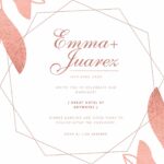 14+ Rose Gold Floral Canva Wedding Invitation Templates