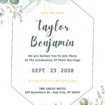 16+ Minimalist Greenery Watercolor Eucalyptus Canva Wedding Invitation Templates