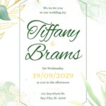20+ Minimalist Greenery Tropical Floral Canva Wedding Invitation Templates