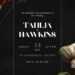 Free Editable Chalkboard Elegant Flower Painting Wedding Invitation