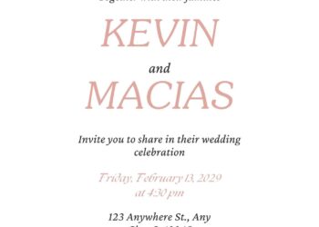 Free Editable Rose Gold Glitter Leaf Wedding Invitation