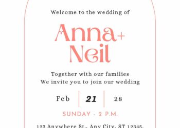 Free Editable Rose Gold Pink Splash Wedding Invitation