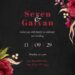 Free Editable Chalkboard Watercolor Burgundy Floral Wedding Invitation