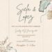 Free Editable Rustic Dried Tropical Green Wedding Invitation