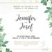 Free Editable Minimalist Greenery Floral Watercolor Wedding Invitation